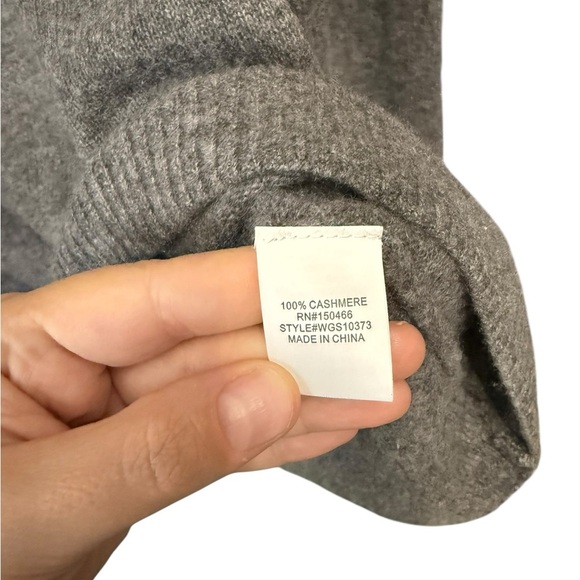 41 Hawthorn Charcoal V-Neck Women’s Cashmere Sweater XL - Picture 5 of 8